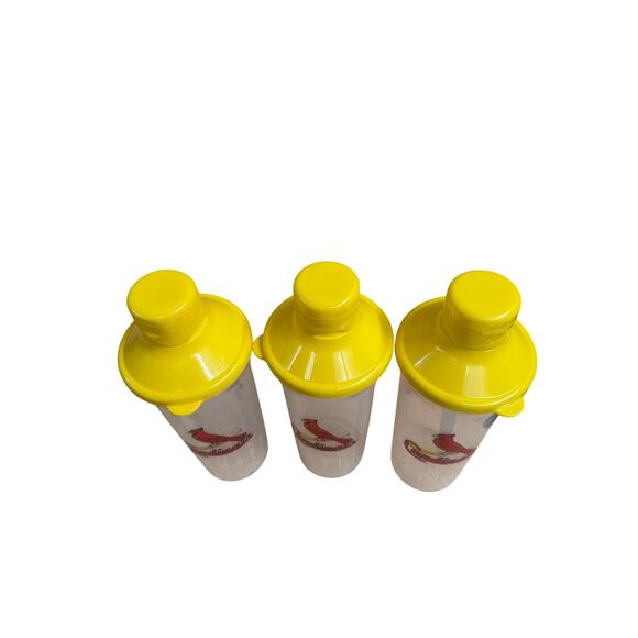 St Louis Cardinals logo plastic 3 yellow lid straw 3 clear yellow souvenir cup - Picture 4 of 7